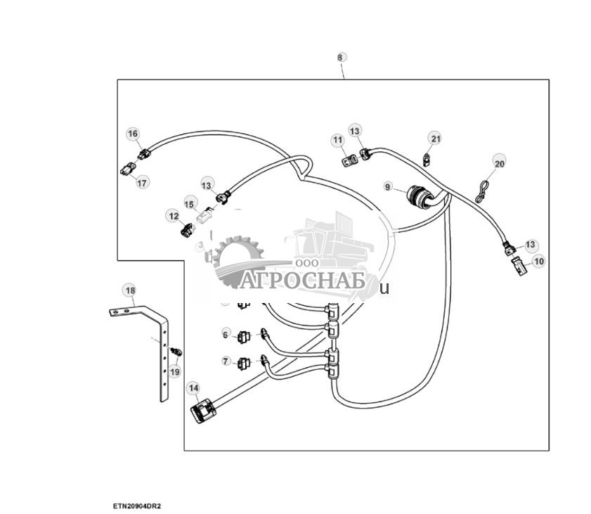Жгут проводов шасси, без сцепки, мост с двухступенчатым редуктором - ST833132 809.jpg